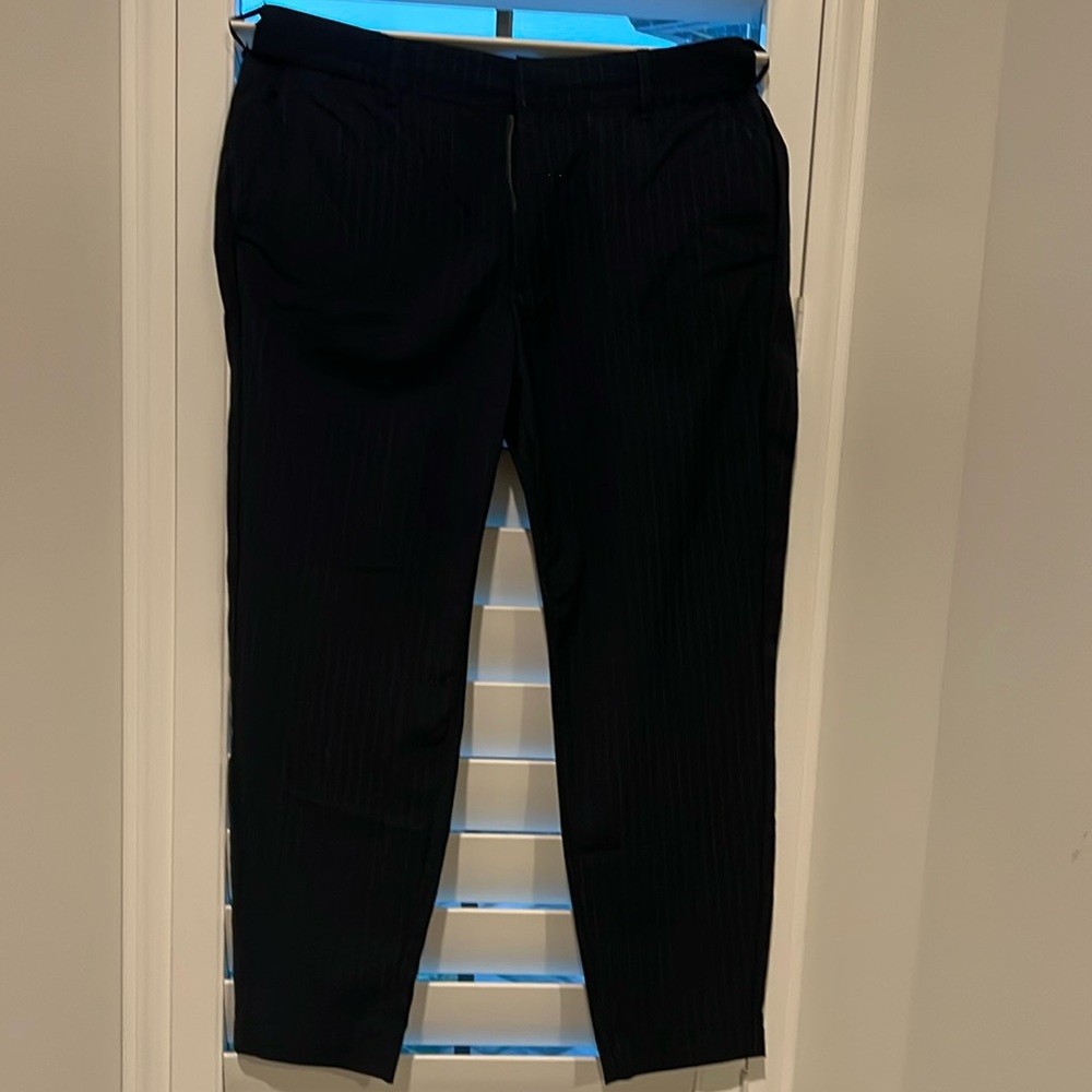 Men’s pin strip stretch dress pants